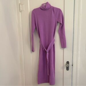 Ann Taylor Long Sleeve Lavender Sweater Dress NWT